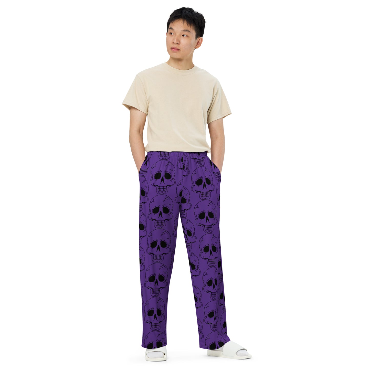 PURPLE LAUGHING SKULL UNISEX LOUNGE PANTS