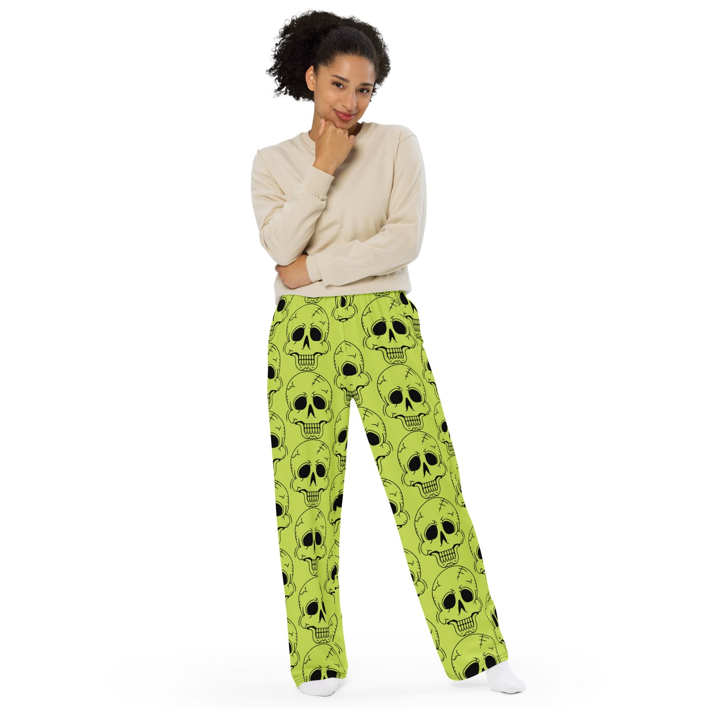 YELLOW LAUGHING SKULL UNISEX LOUNGE PANTS
