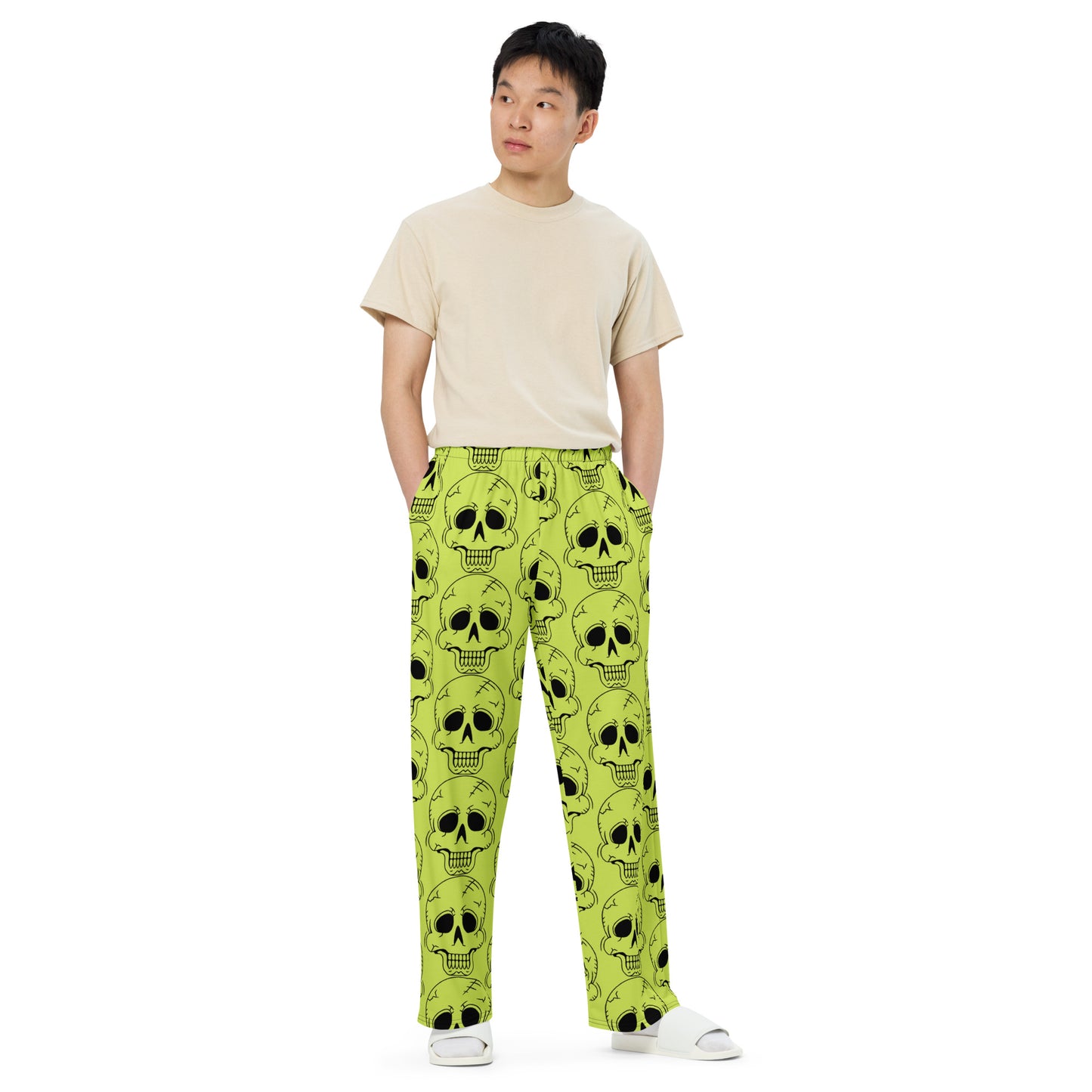 YELLOW LAUGHING SKULL UNISEX LOUNGE PANTS
