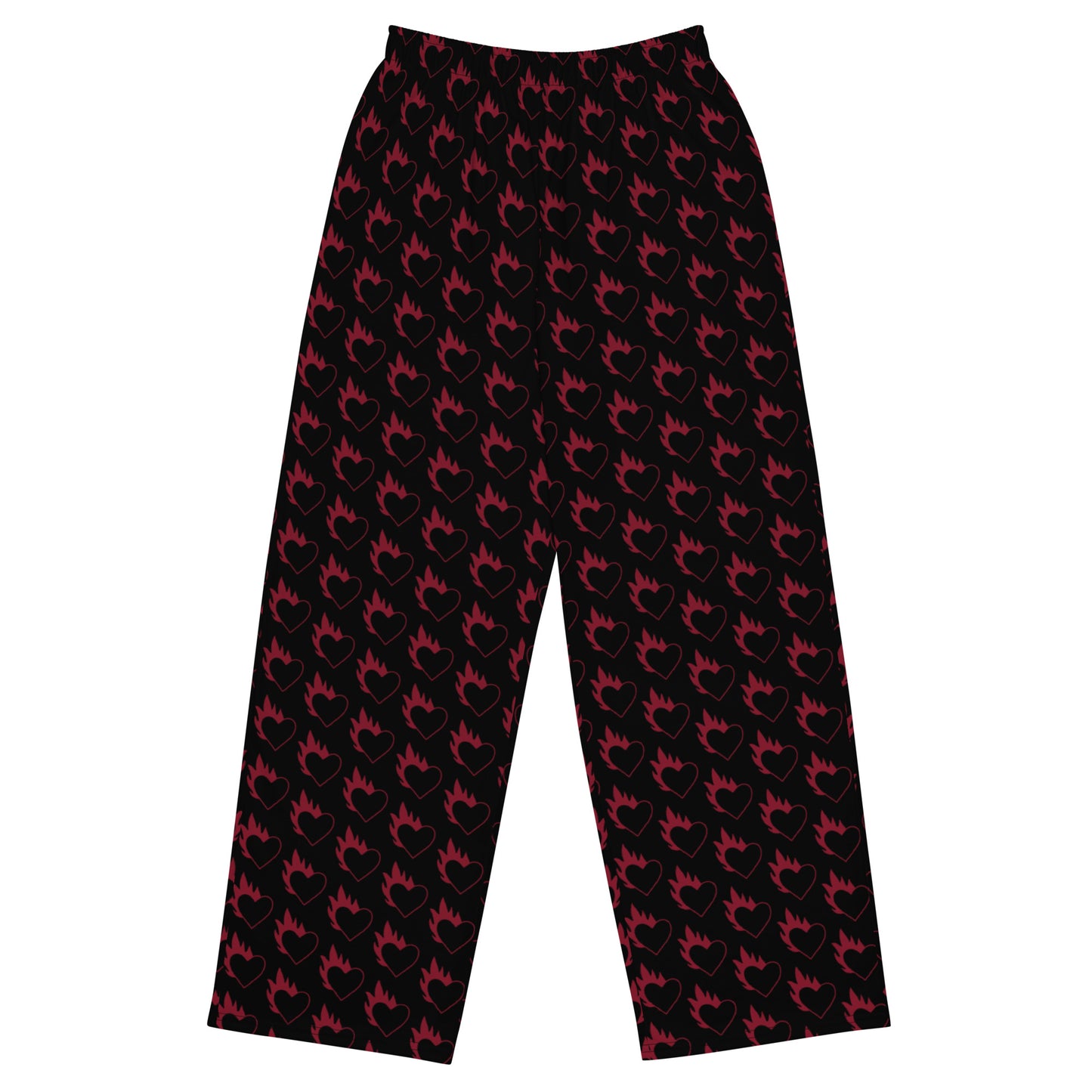 FLAMING HEART UNISEX LOUNGE PANTS