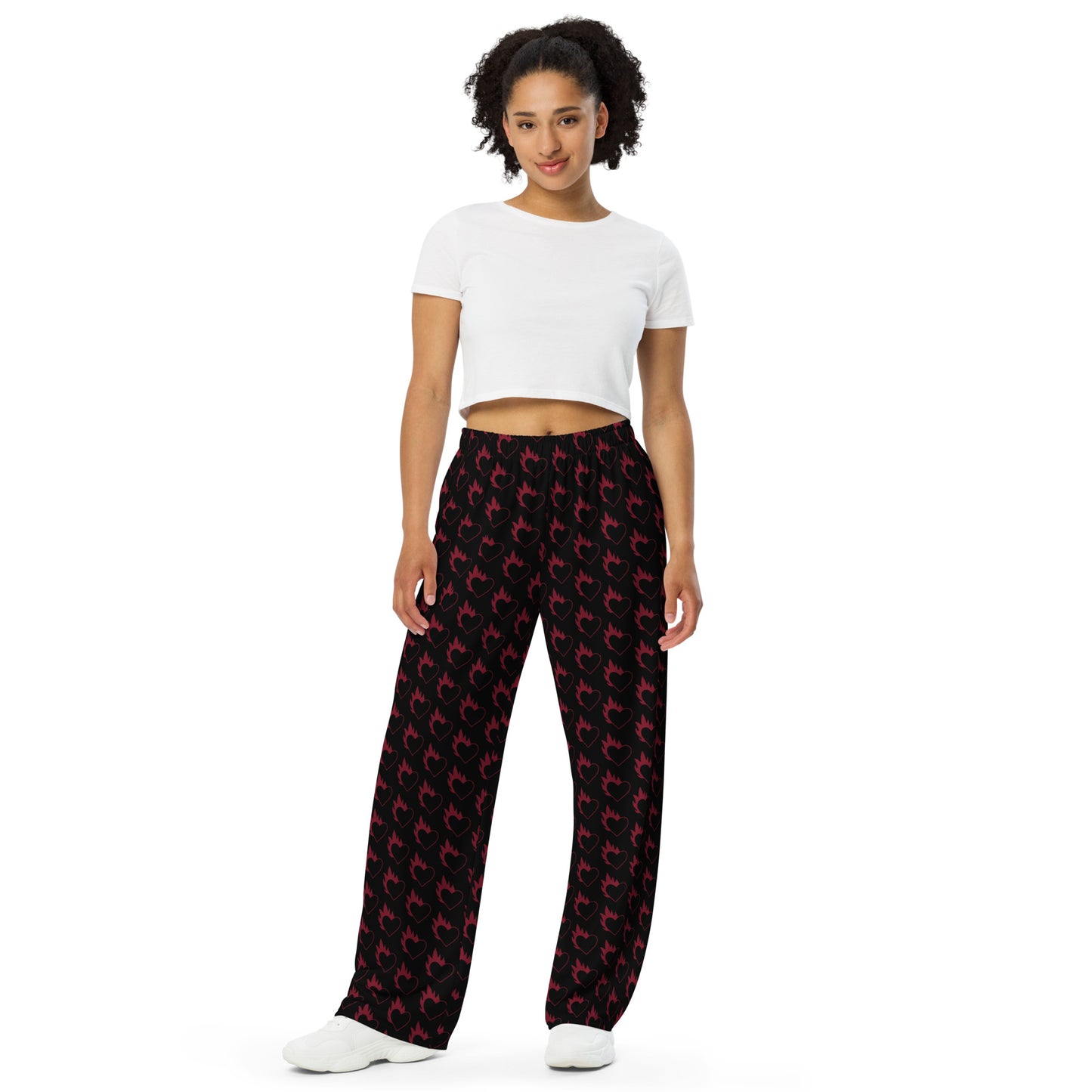 FLAMING HEART UNISEX LOUNGE PANTS