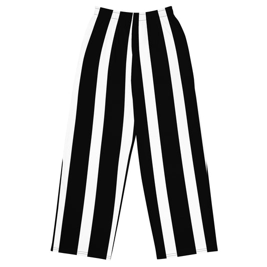 BLACK & WHITE STRIP UNISEX LOUNGE PANTS