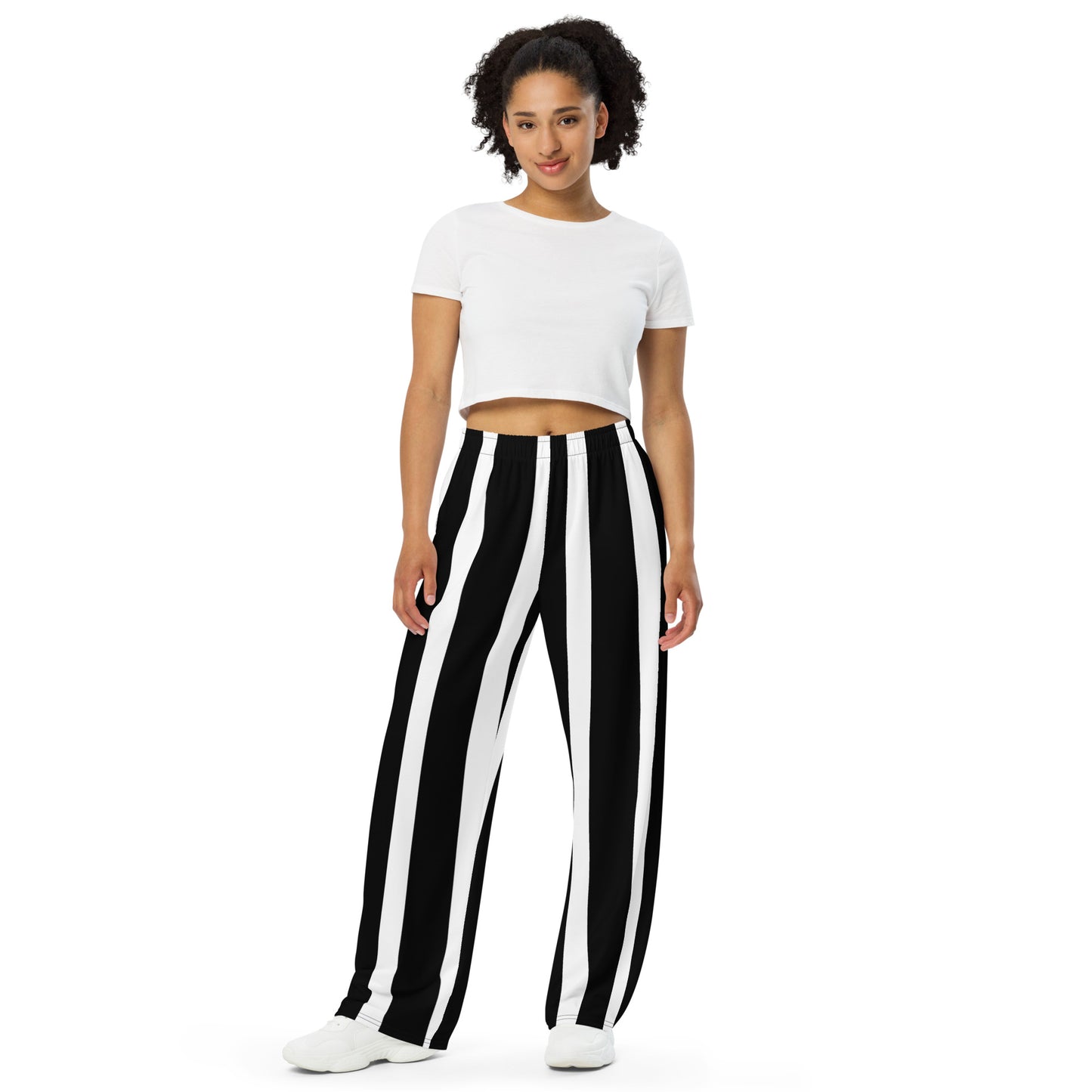 BLACK & WHITE STRIP UNISEX LOUNGE PANTS