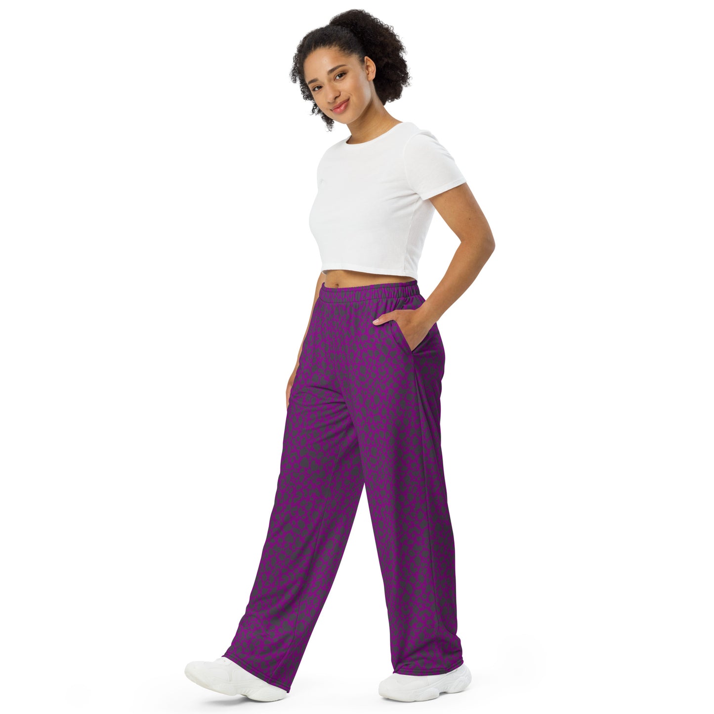 PURPLE LEOPARD UNISEX LOUNGE PANTS