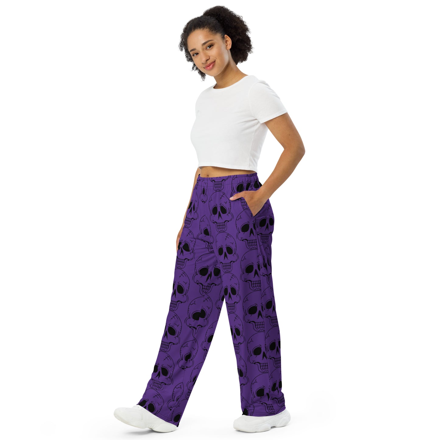 PURPLE LAUGHING SKULL UNISEX LOUNGE PANTS