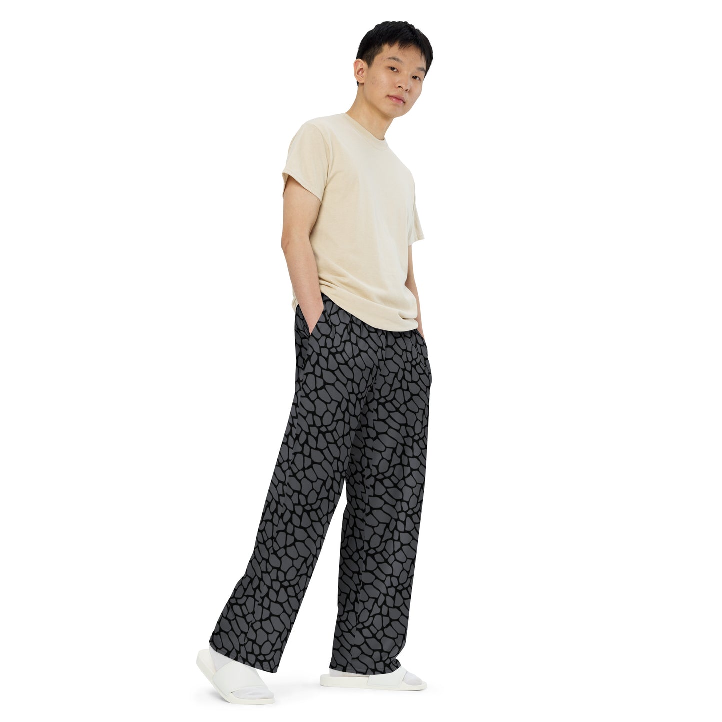 GRAY SNAKESKIN UNISEX LOUNGE PANTS