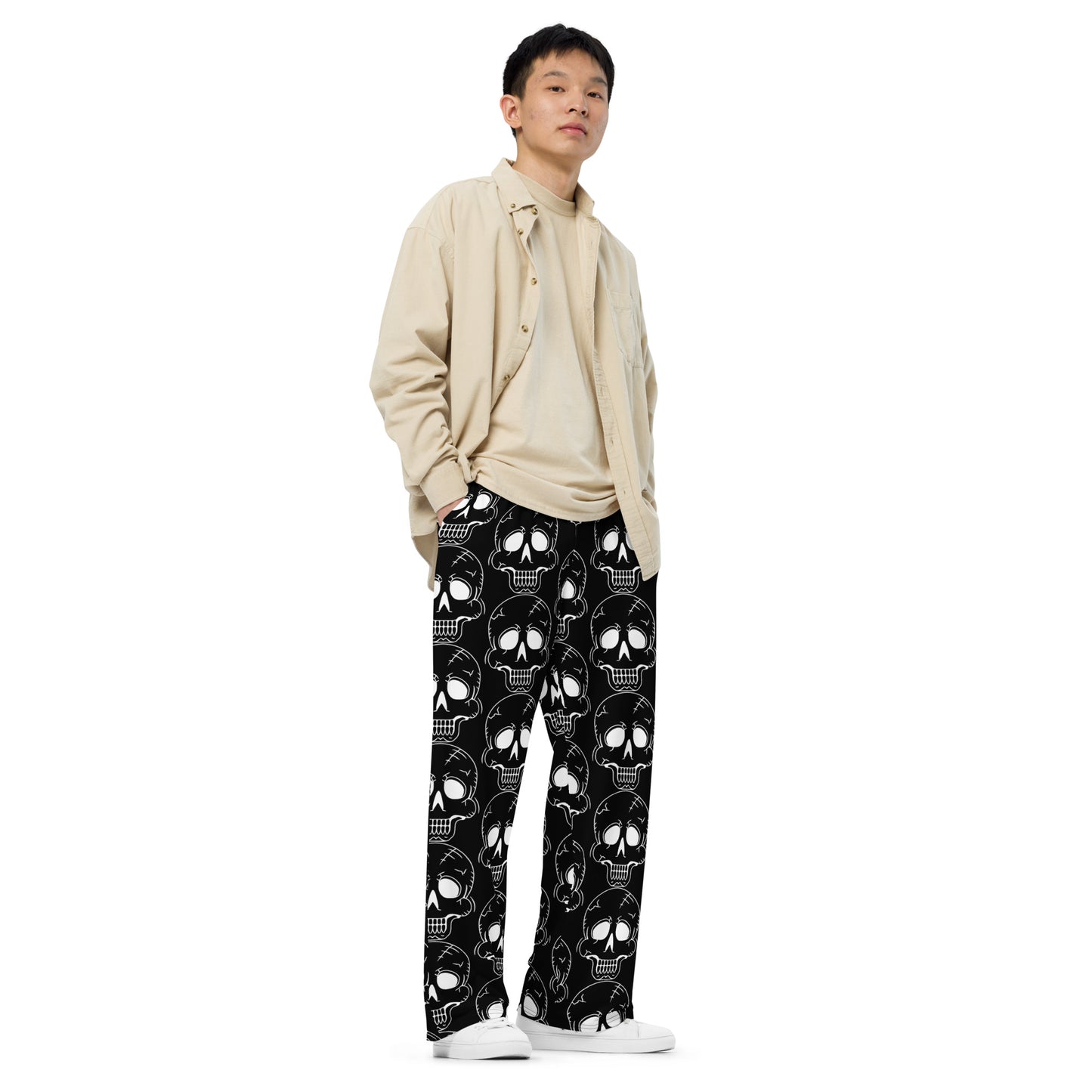 BLACK LAUGHING SKULL UNISEX LOUNGE PANTS