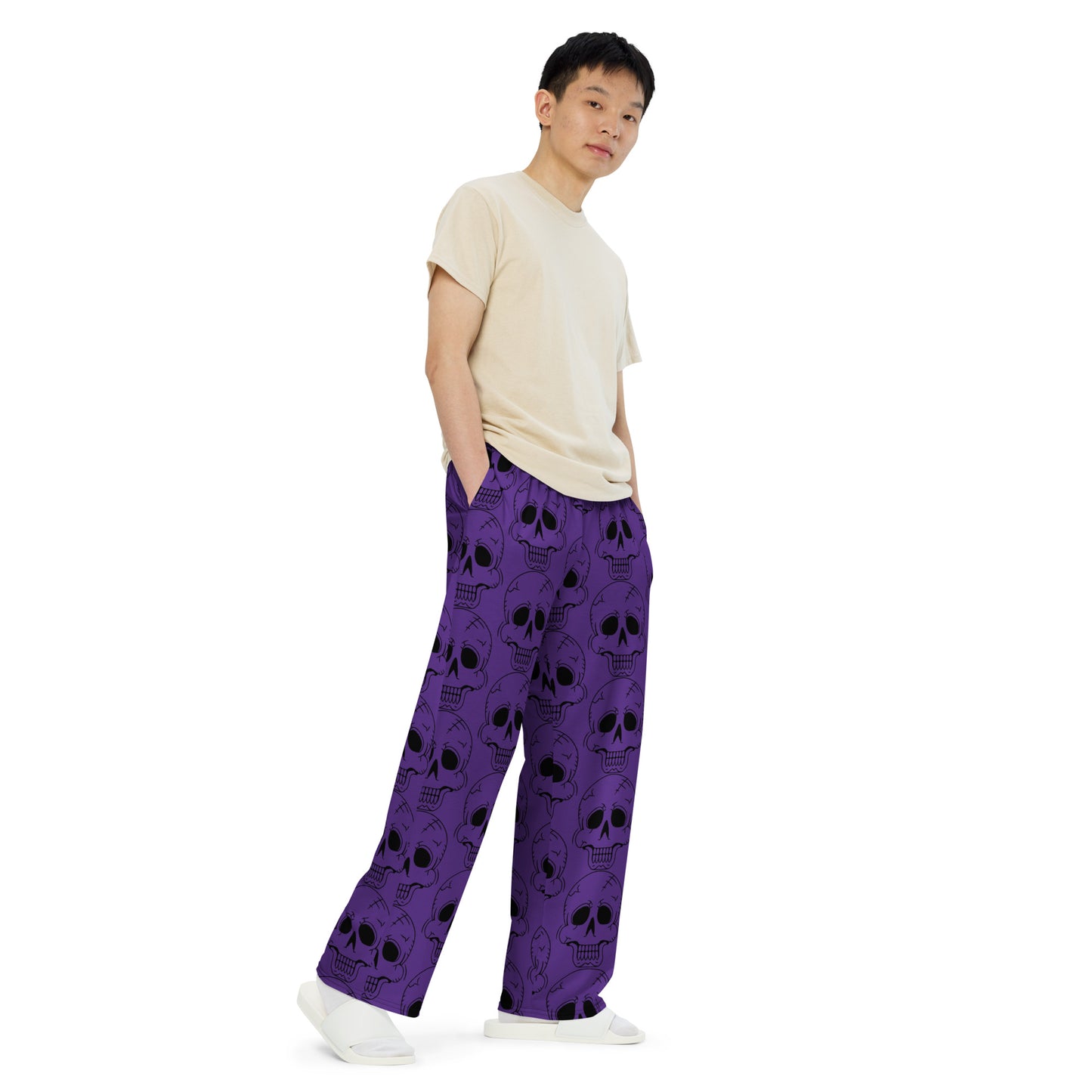 PURPLE LAUGHING SKULL UNISEX LOUNGE PANTS