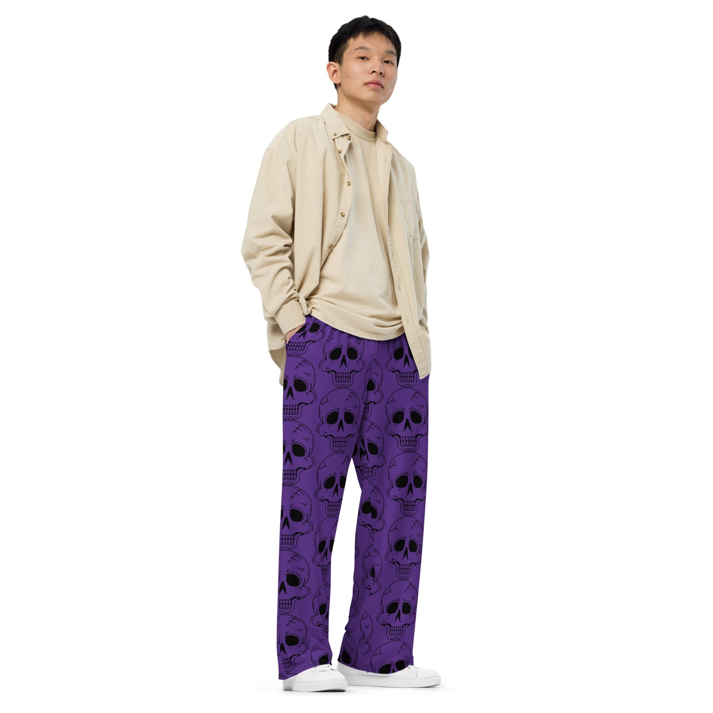 PURPLE LAUGHING SKULL UNISEX LOUNGE PANTS