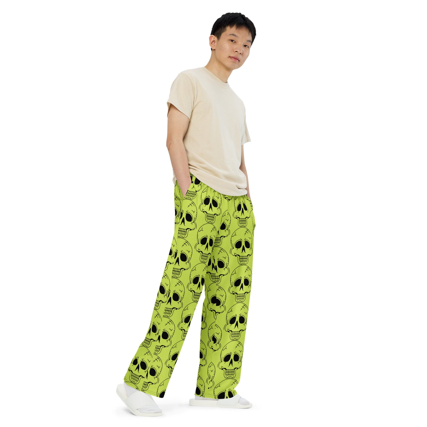 YELLOW LAUGHING SKULL UNISEX LOUNGE PANTS