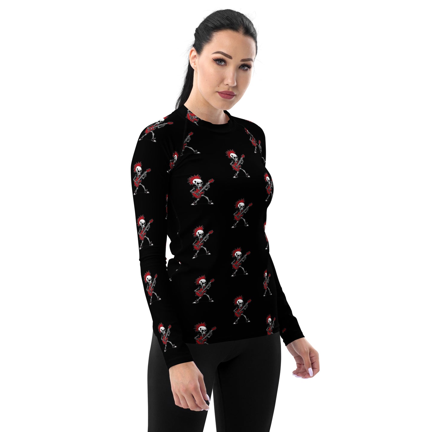 RED GUITAR WOMEN'S RASH GUARD