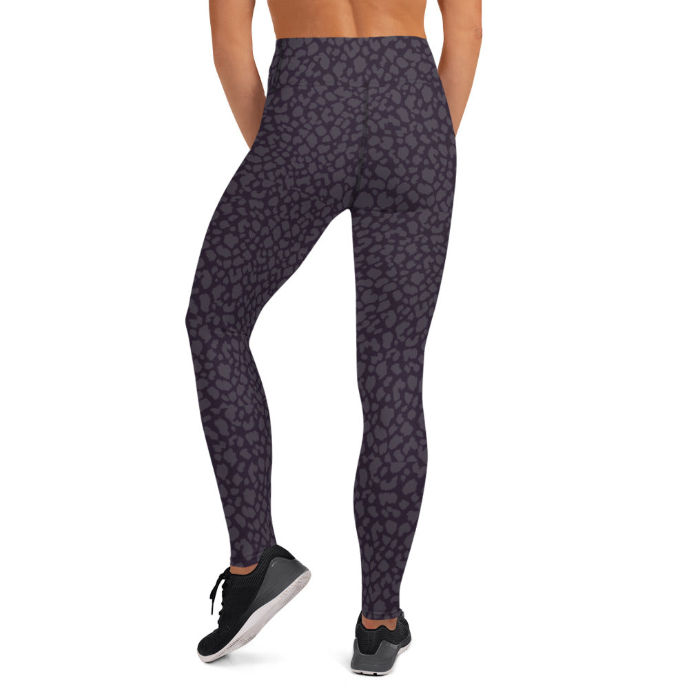 BLACK LEOPARD YOGA LEGGINGS