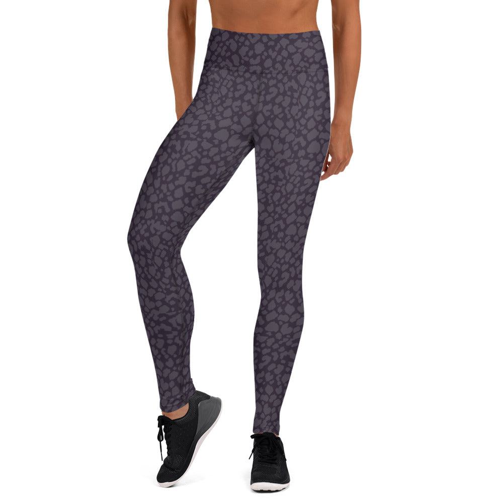BLACK LEOPARD YOGA LEGGINGS