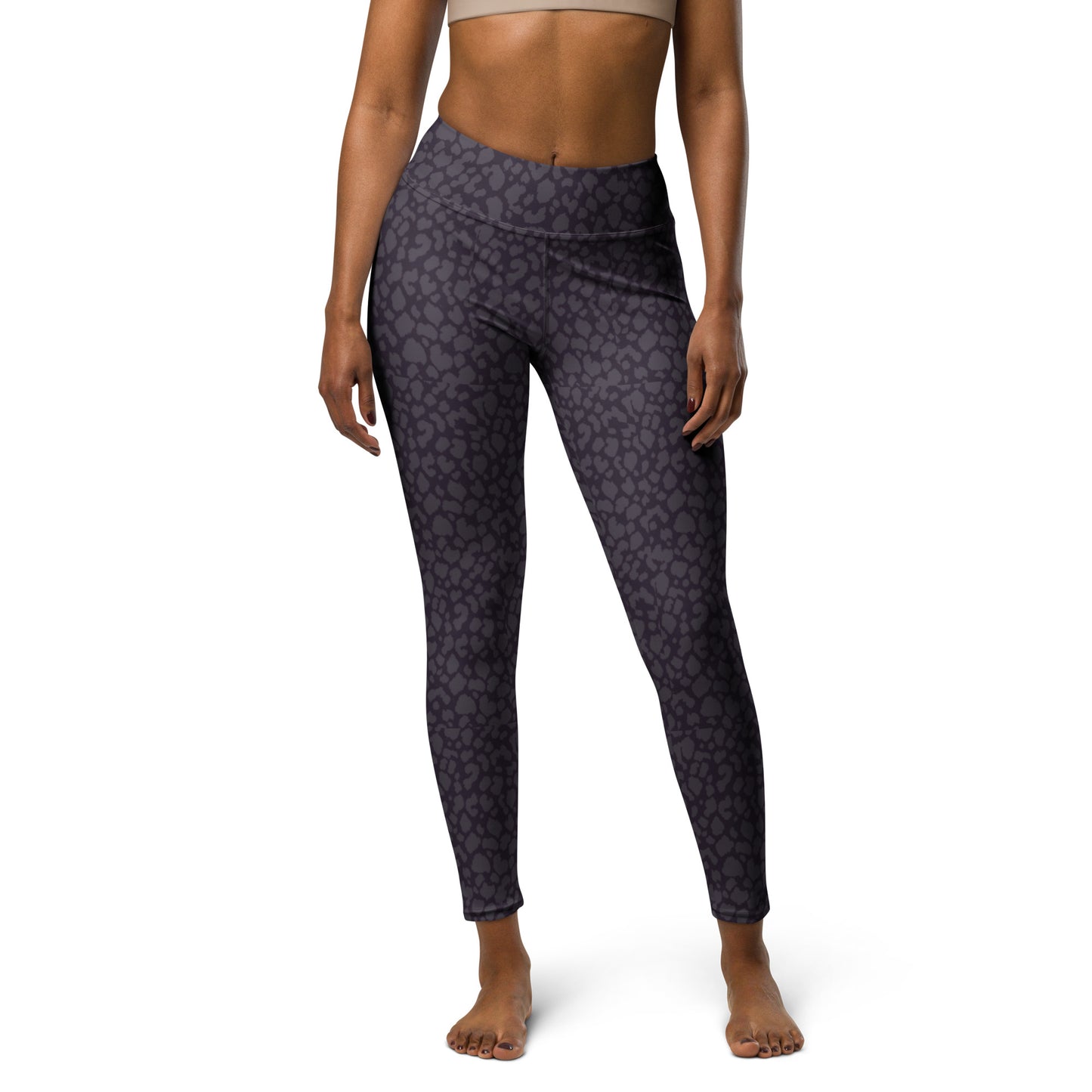 BLACK LEOPARD YOGA LEGGINGS