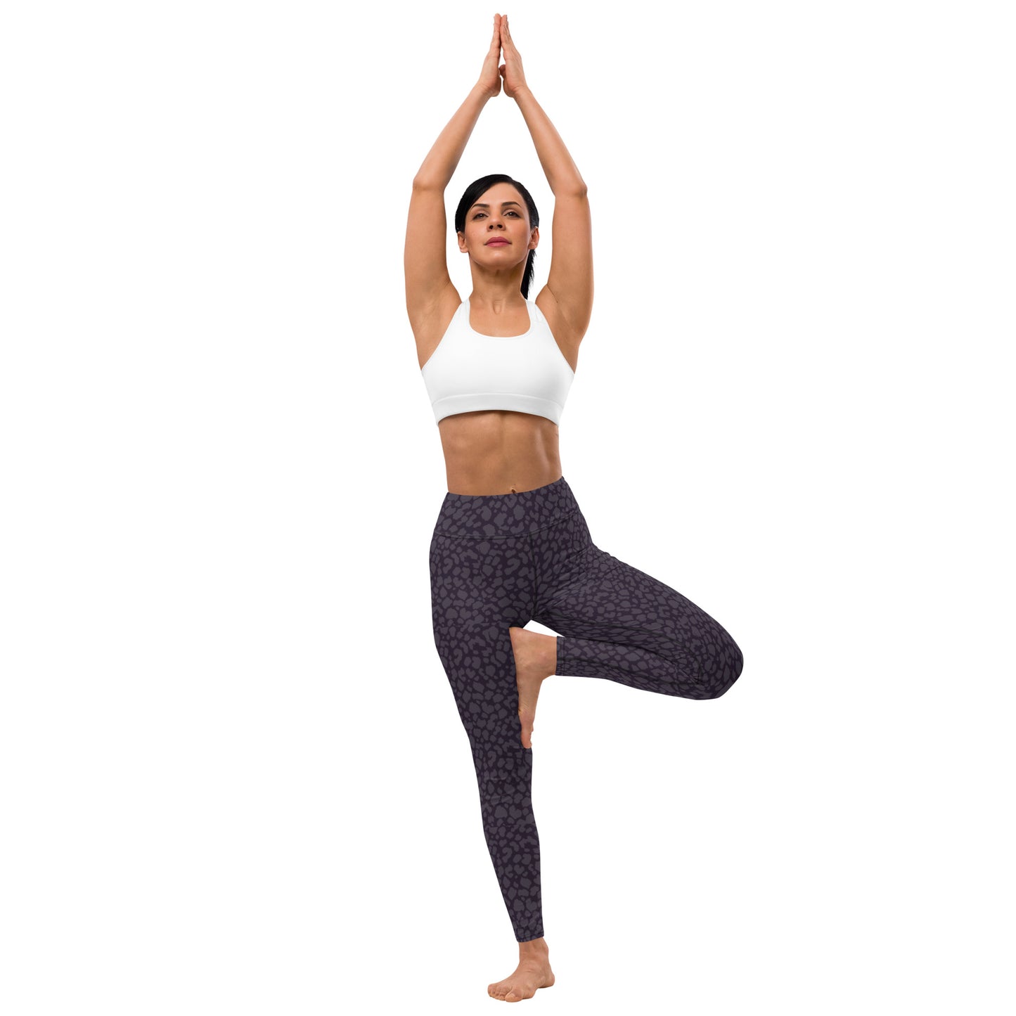 BLACK LEOPARD YOGA LEGGINGS