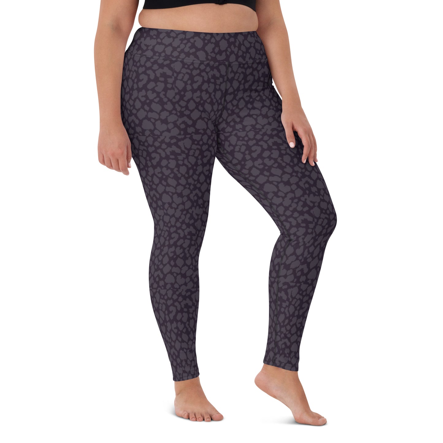 BLACK LEOPARD YOGA LEGGINGS