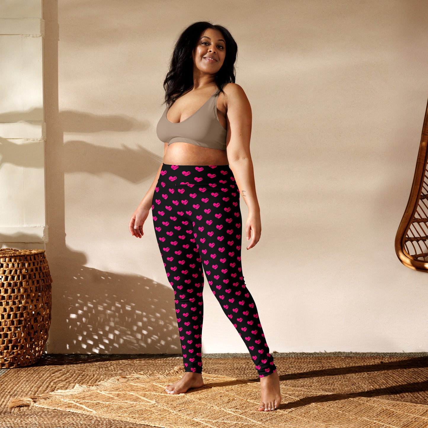 PINNED HEART YOGA LEGGINGS
