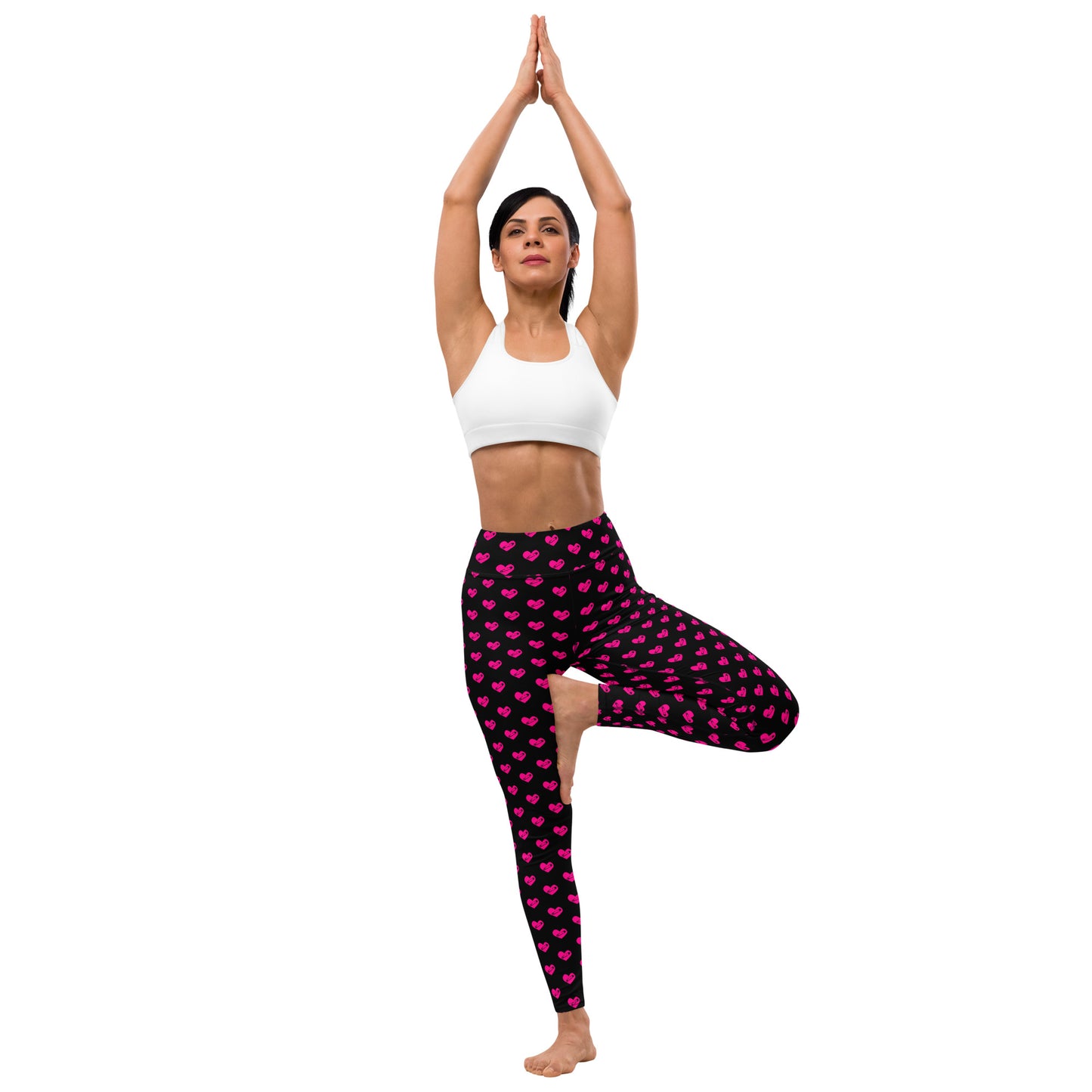 PINNED HEART YOGA LEGGINGS