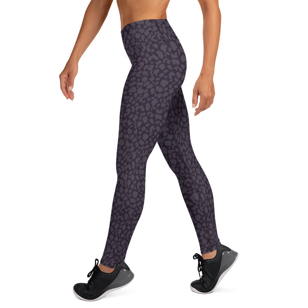 BLACK LEOPARD YOGA LEGGINGS