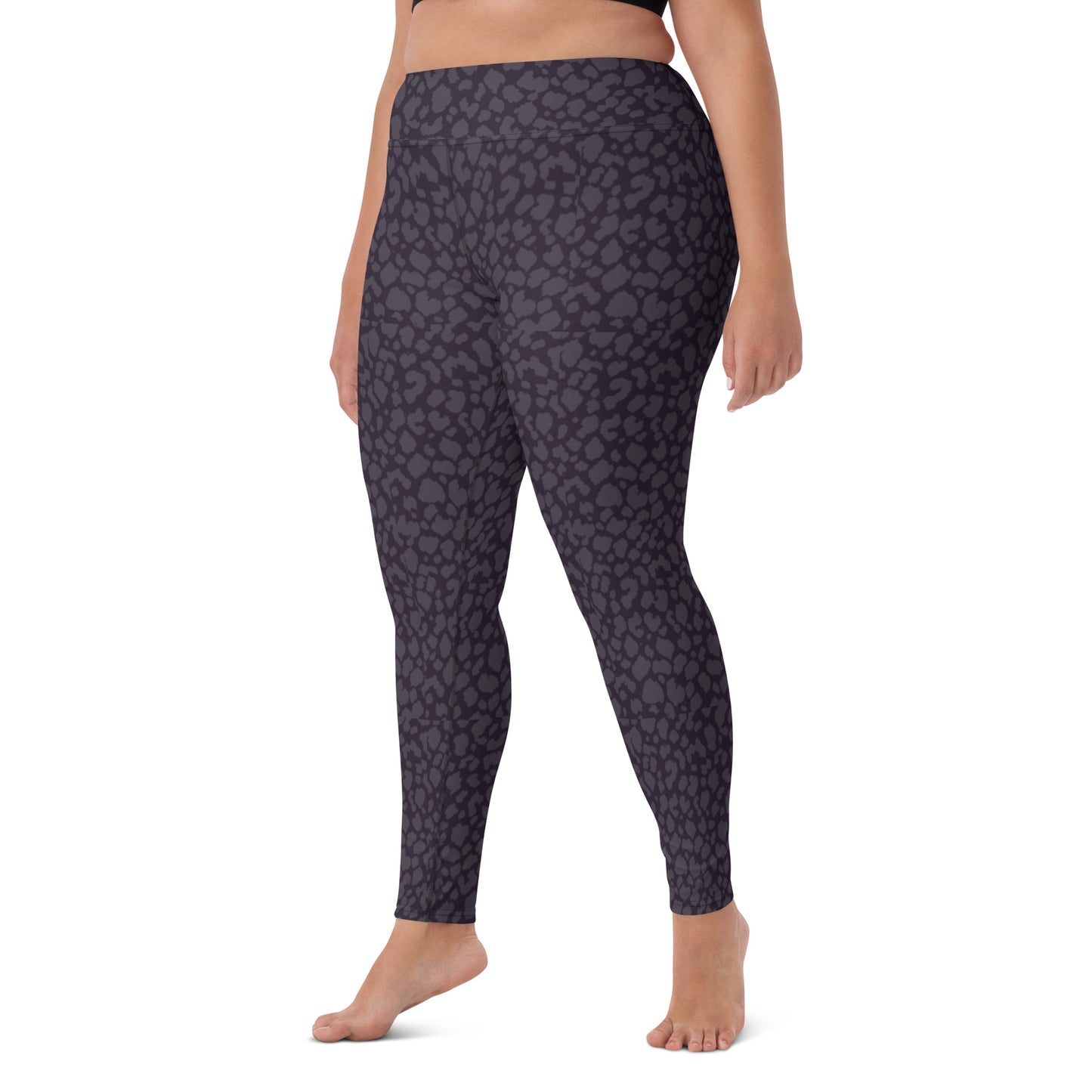 BLACK LEOPARD YOGA LEGGINGS