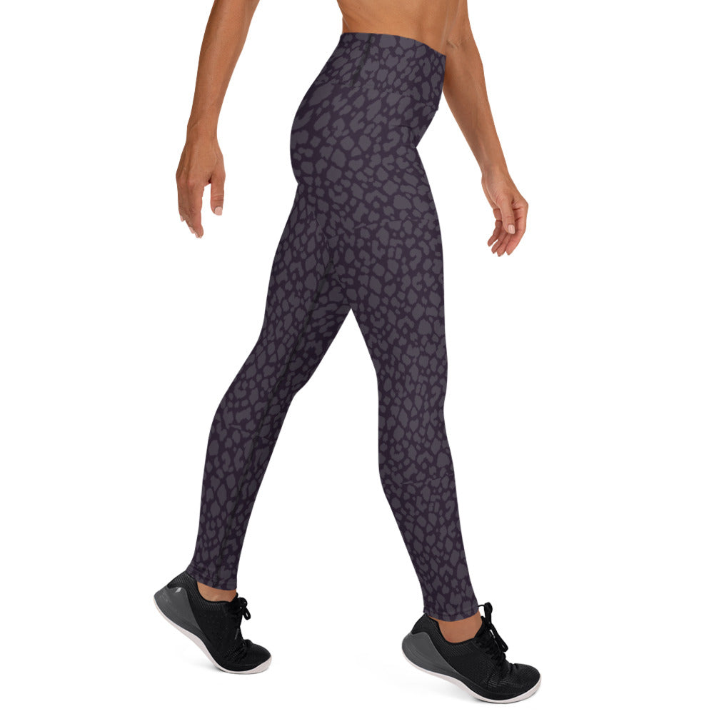 BLACK LEOPARD YOGA LEGGINGS