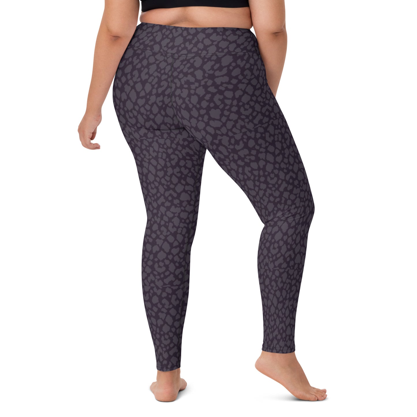 BLACK LEOPARD YOGA LEGGINGS