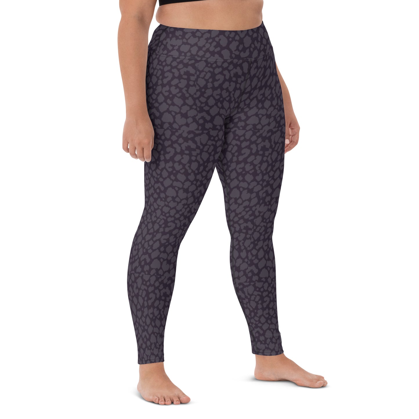 BLACK LEOPARD YOGA LEGGINGS