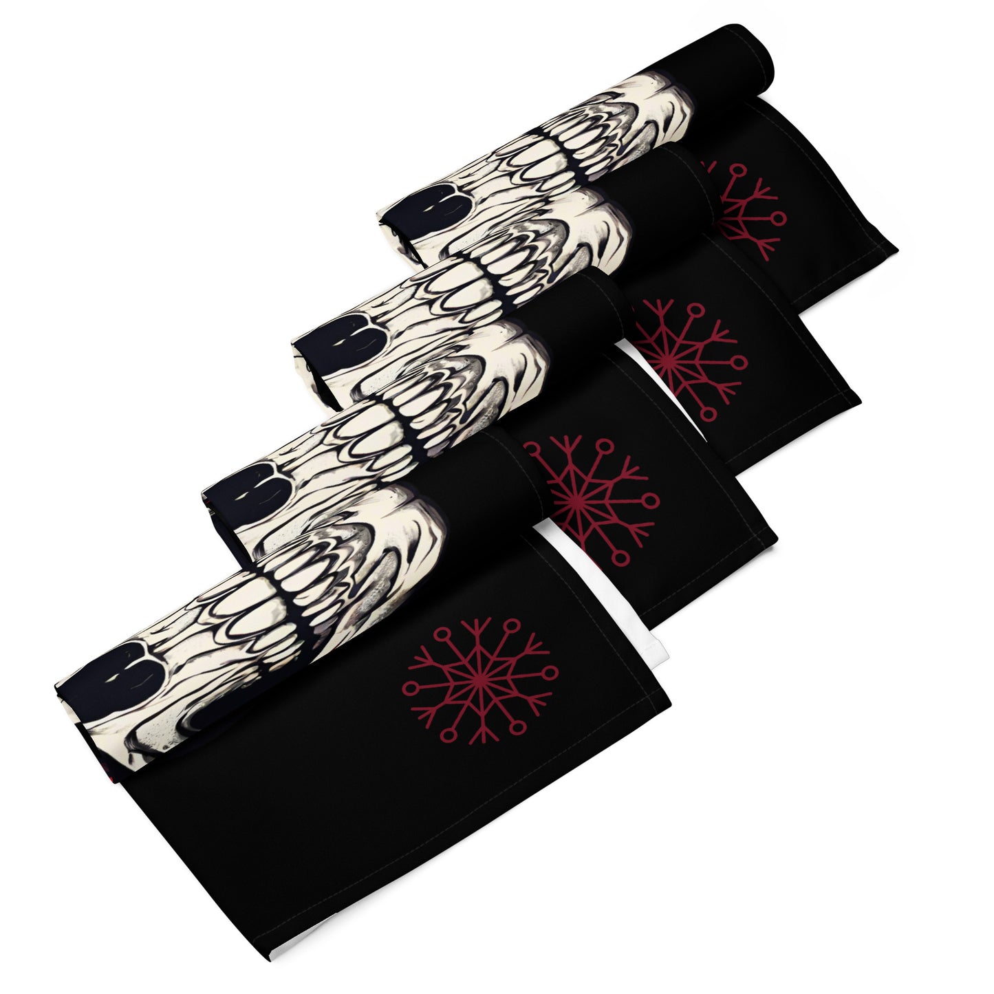 SANTA SKULL CLOTH NAPKIN SET