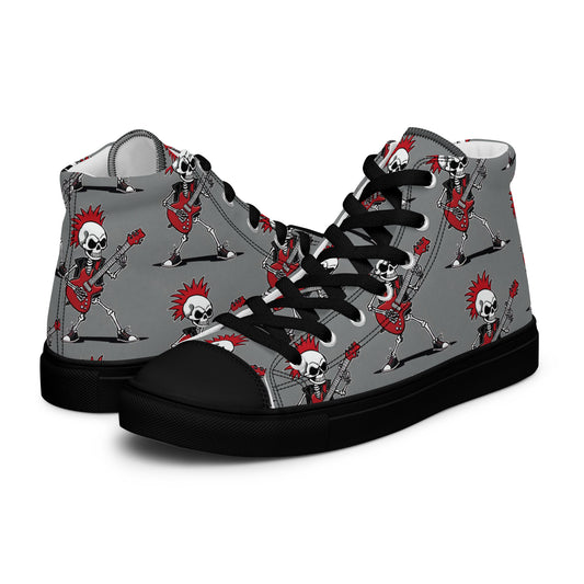 MEN'S RED'S GUITAR HIGH TOP CANVAS SHOES