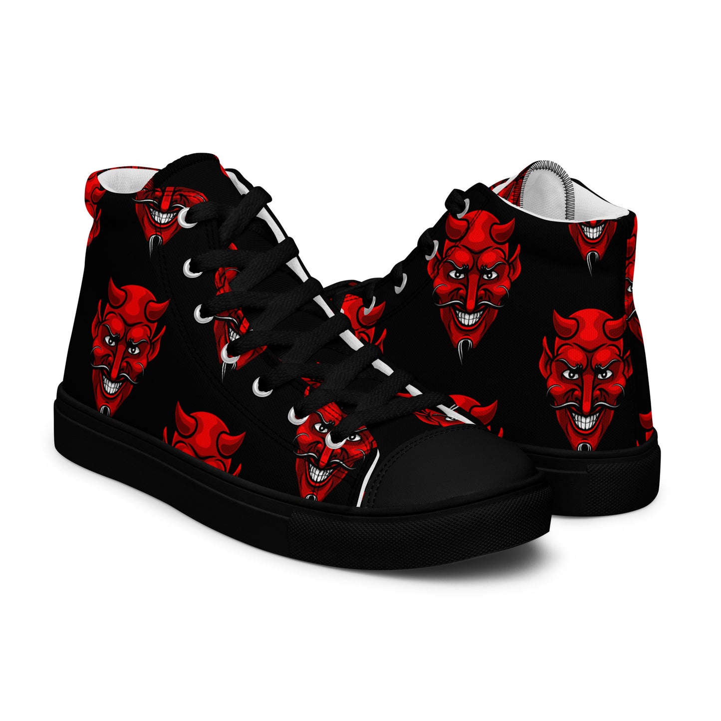 MEN'S RED DEVIL HIGH TOP CANVAS SHOES