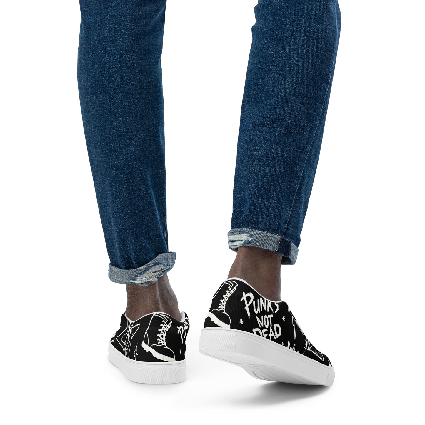 MEN'S PUNK'S NOT DEAD SLIP-ON CANVAS SHOES
