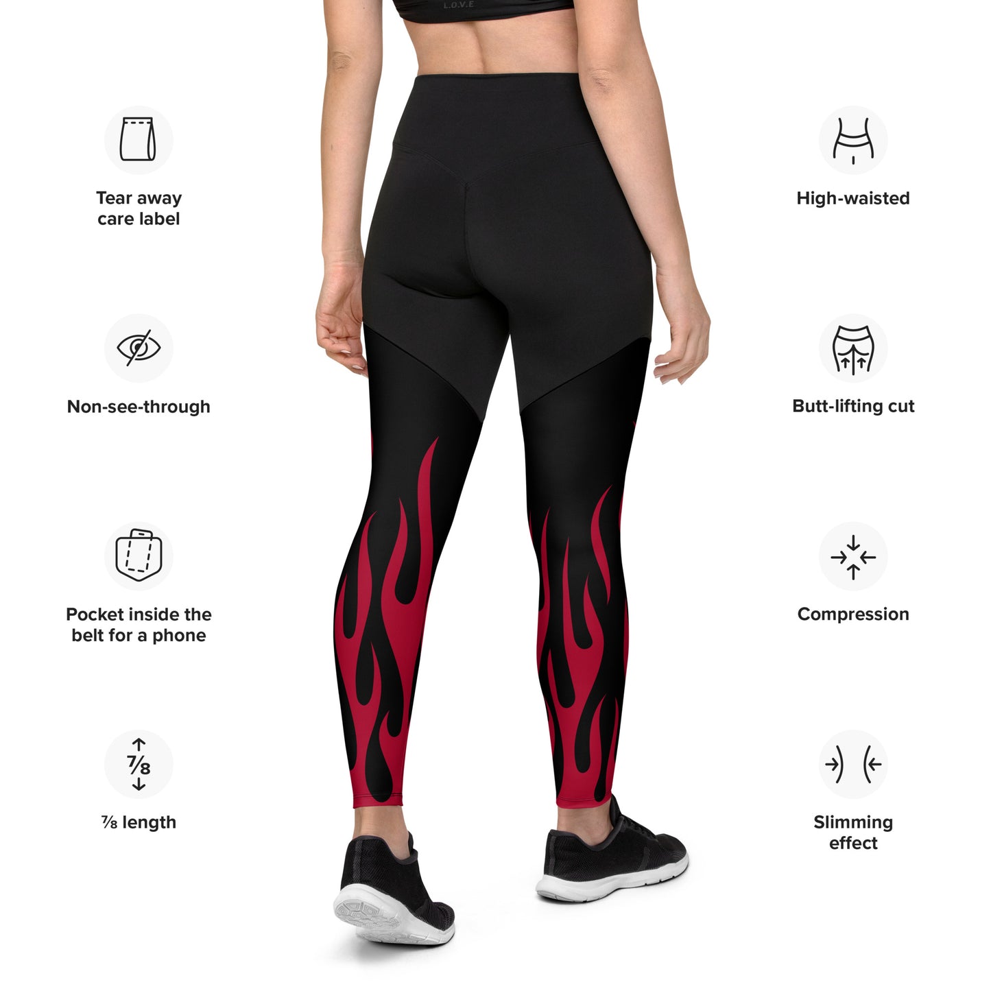 RED FLAME SPORTS LEGGINGS