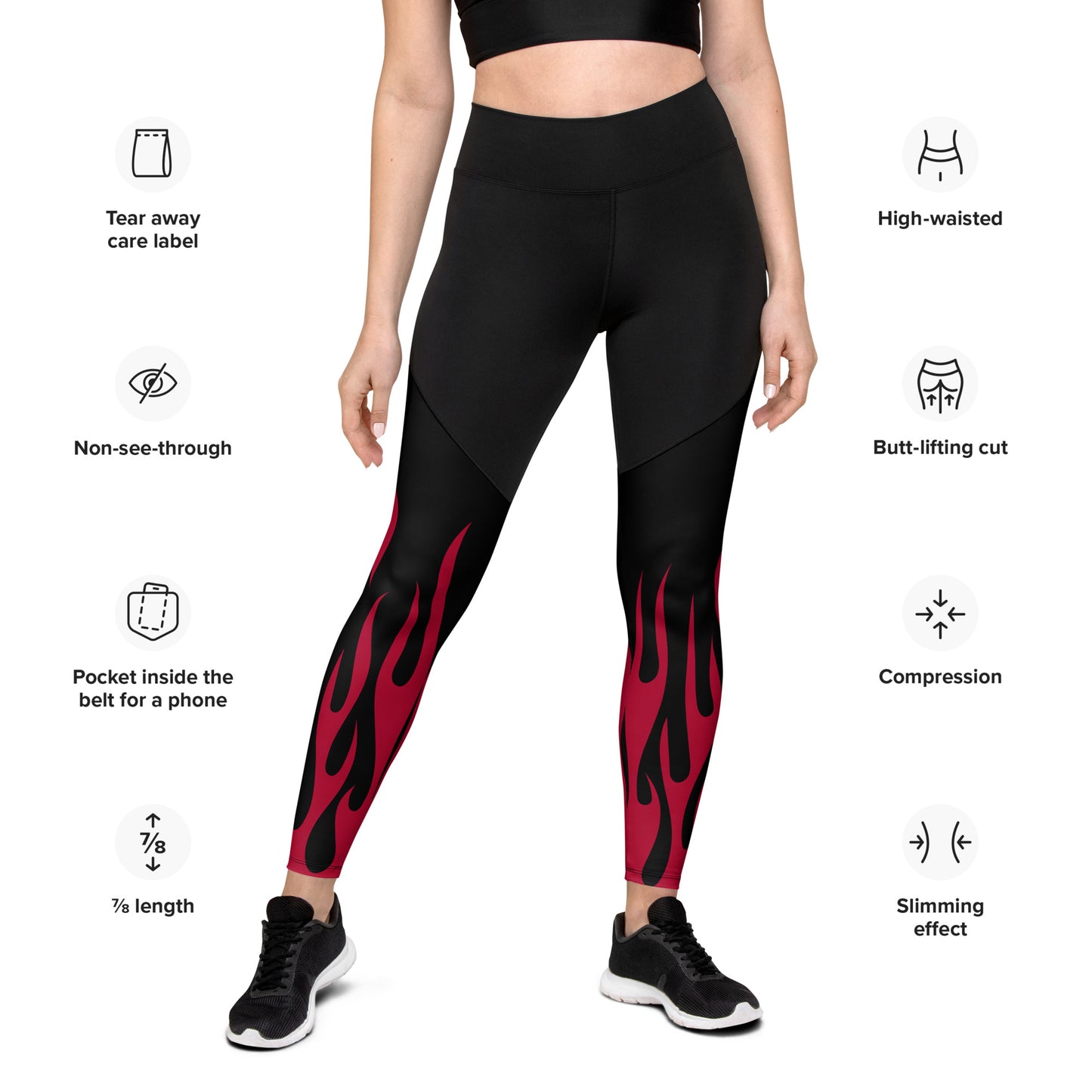 RED FLAME SPORTS LEGGINGS