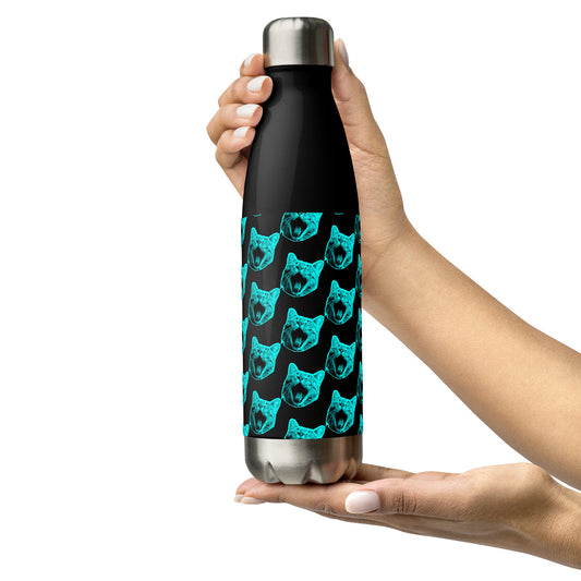 ELECTRIC BLUE CAT STAINLESS STEEL WATER BOTTLE