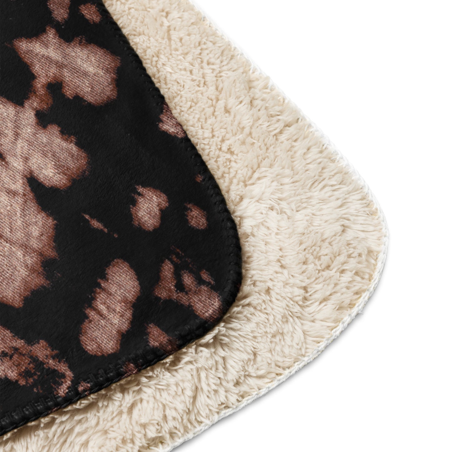 ABSTRACT BROWN SHERPA BLANKET