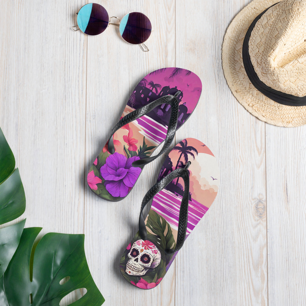 SUGAR SKULL RESORT FLIP-FLOPS