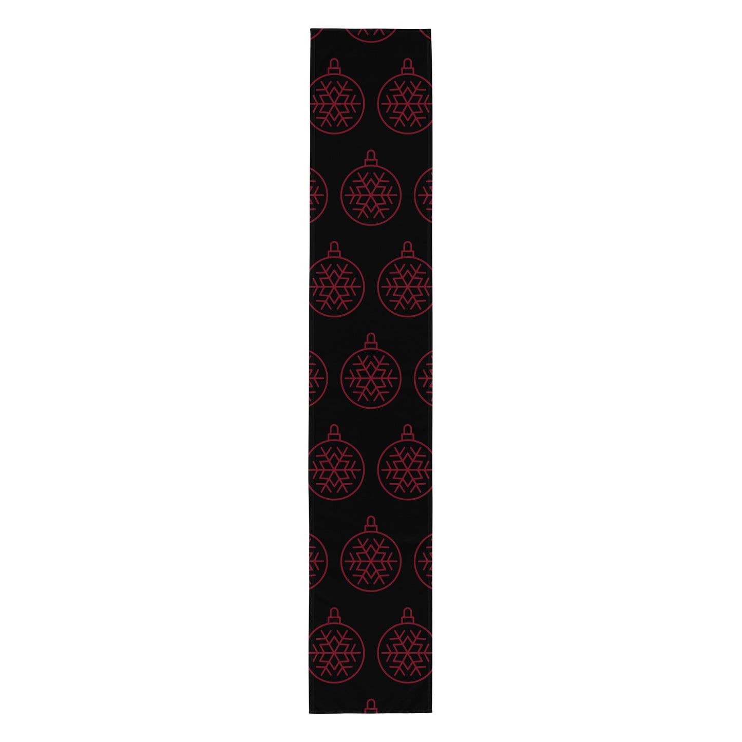RED ORNAMENT TABLE RUNNER