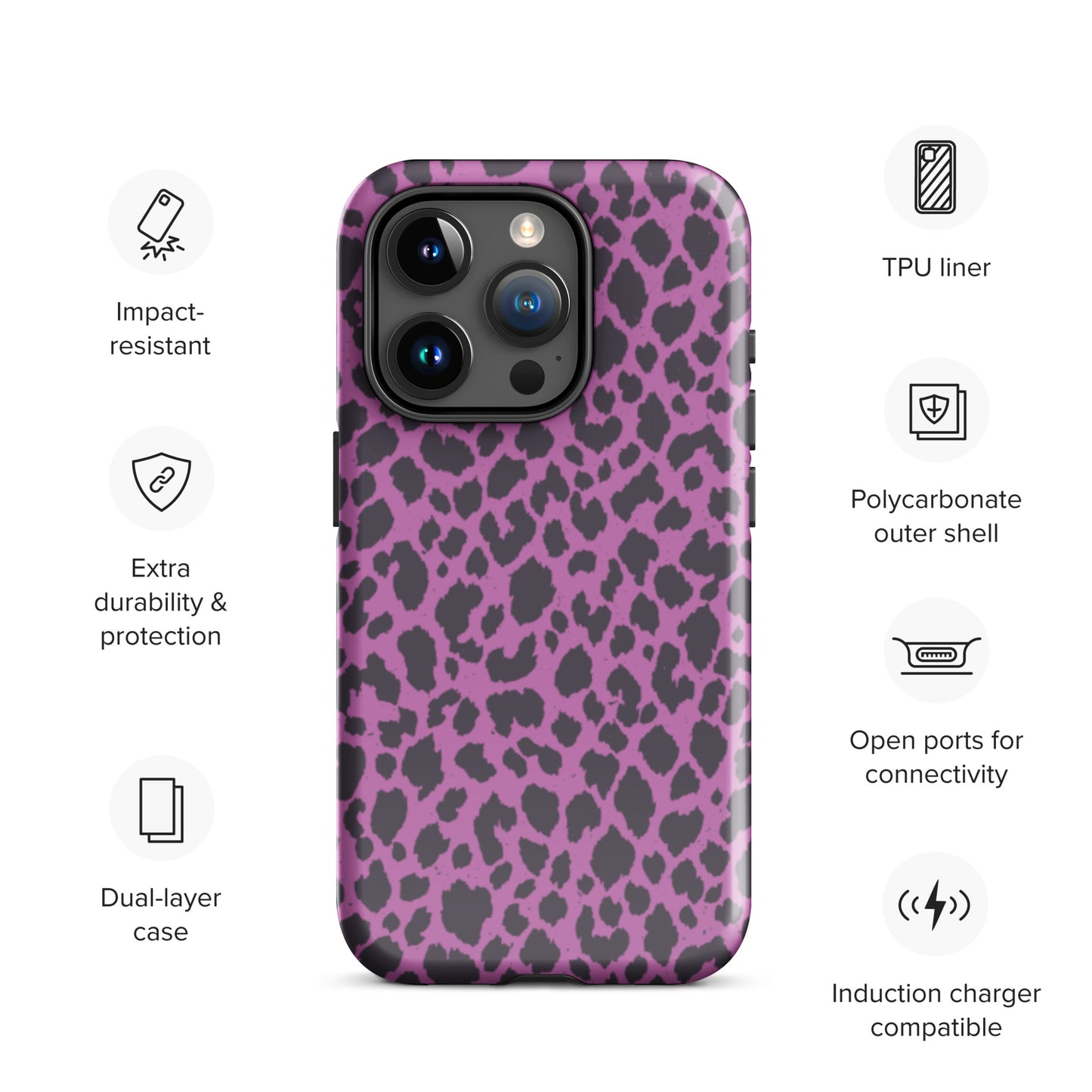PINK LEOPARD TOUGH CASE FOR iPhone®
