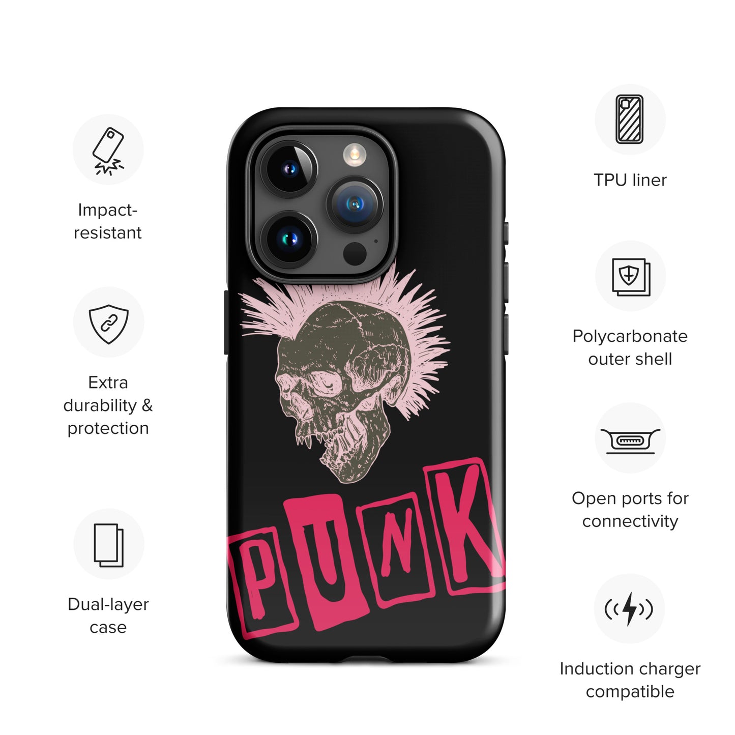 PUNK IS PINK TOUGH CASE FOR iPhone®