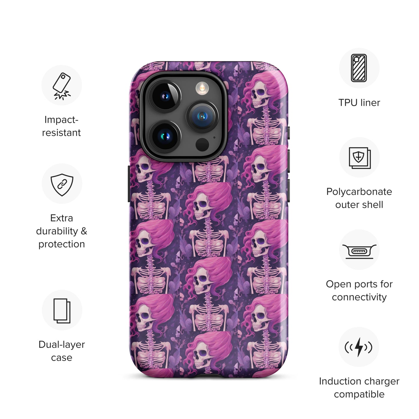BENNET'S PINK SKELETON TOUGH CASE FOR iPhone®