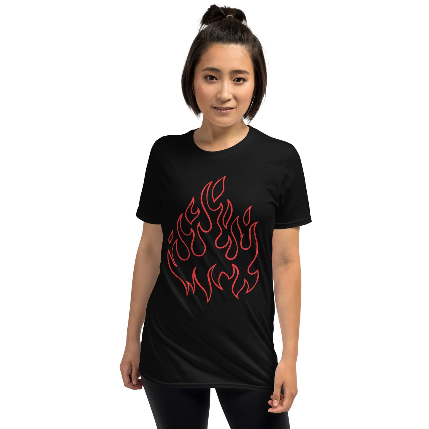 RED FLAME SHORT SLEEVE UNISEX TEE