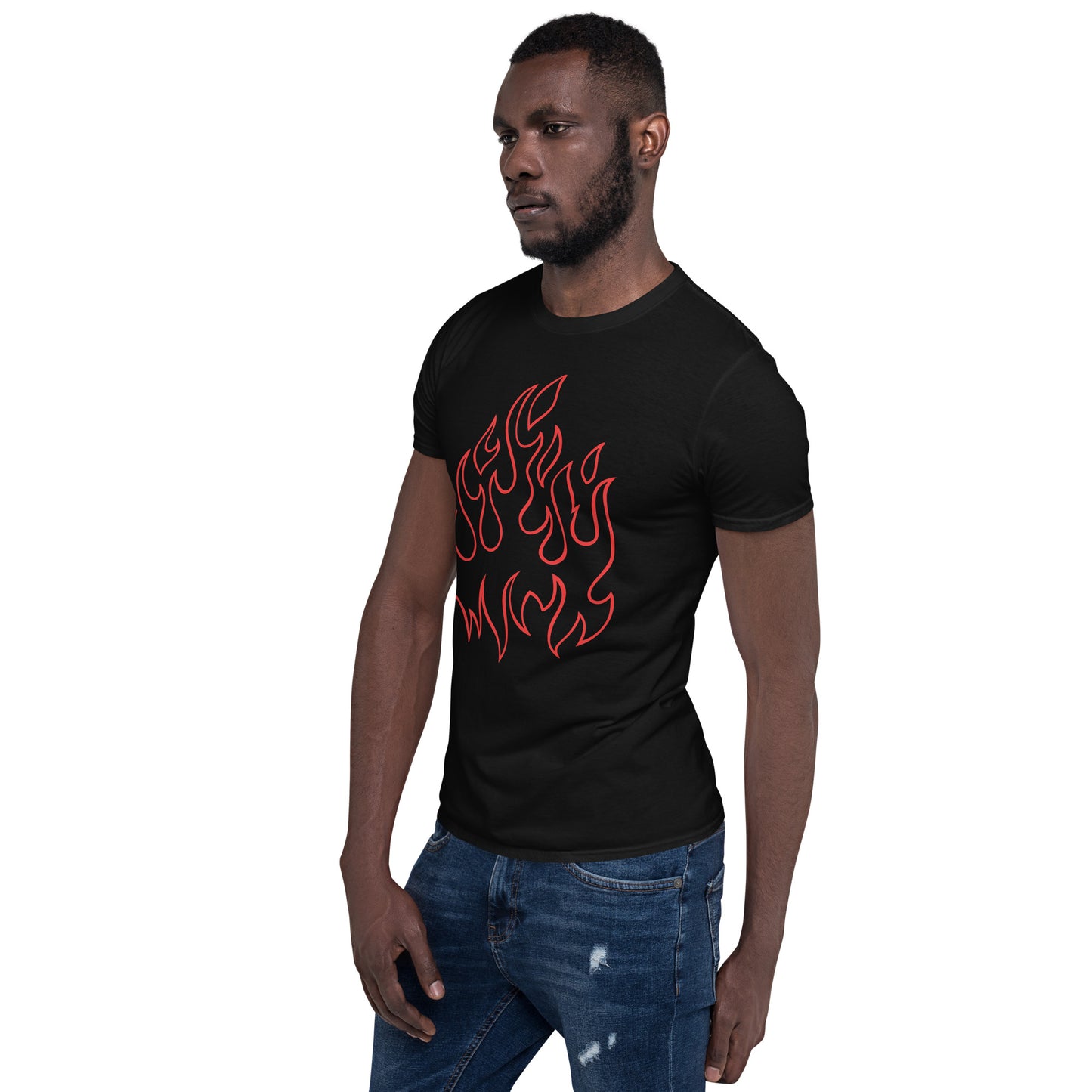 RED FLAME SHORT SLEEVE UNISEX TEE