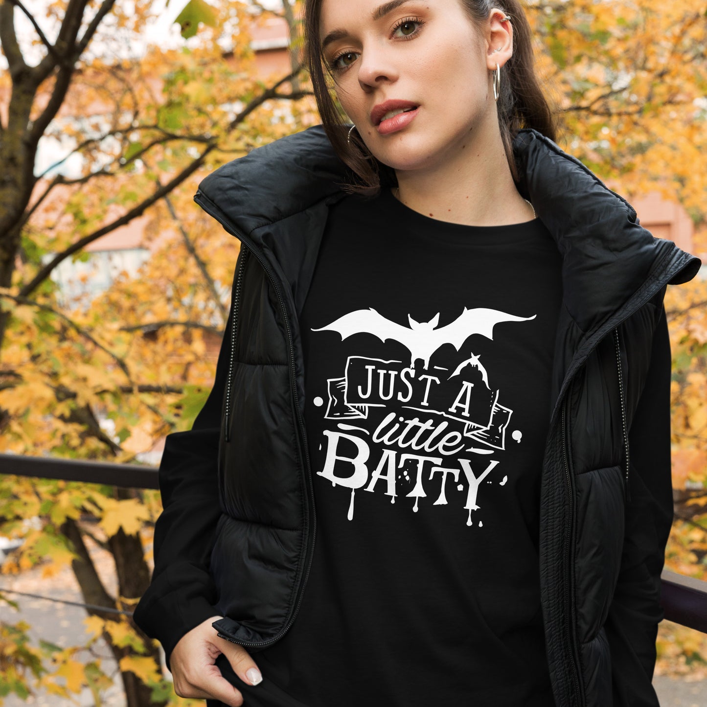 JUST A LITTLE BATTY UNISEX LONG SLEEVE TEE