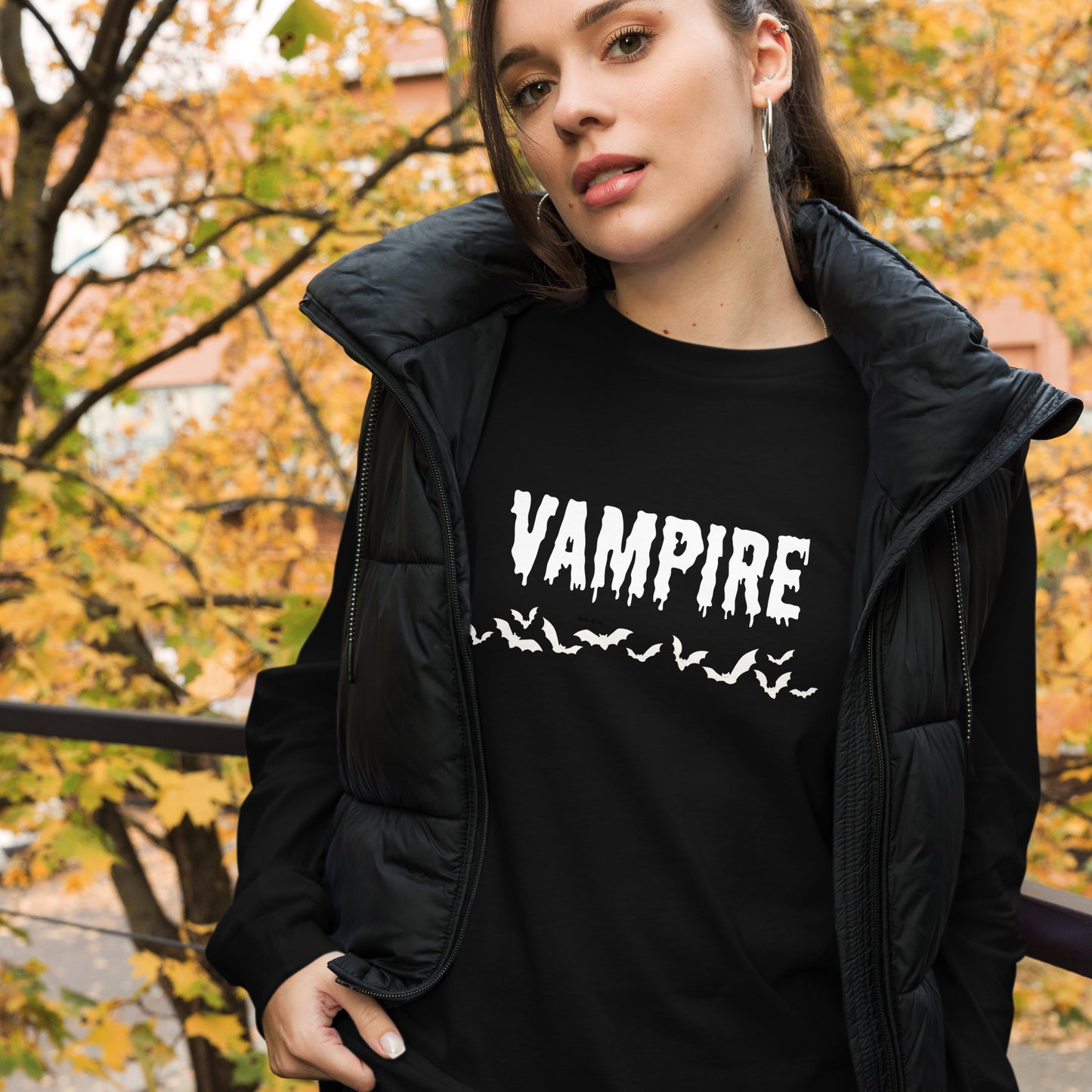 VAMPIRE (WHITE) UNISEX LONG SLEEVE TEE