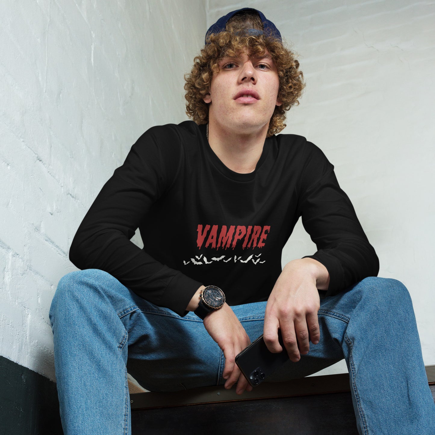 VAMPIRE (RED) UNISEX LONG SLEEVE TEE