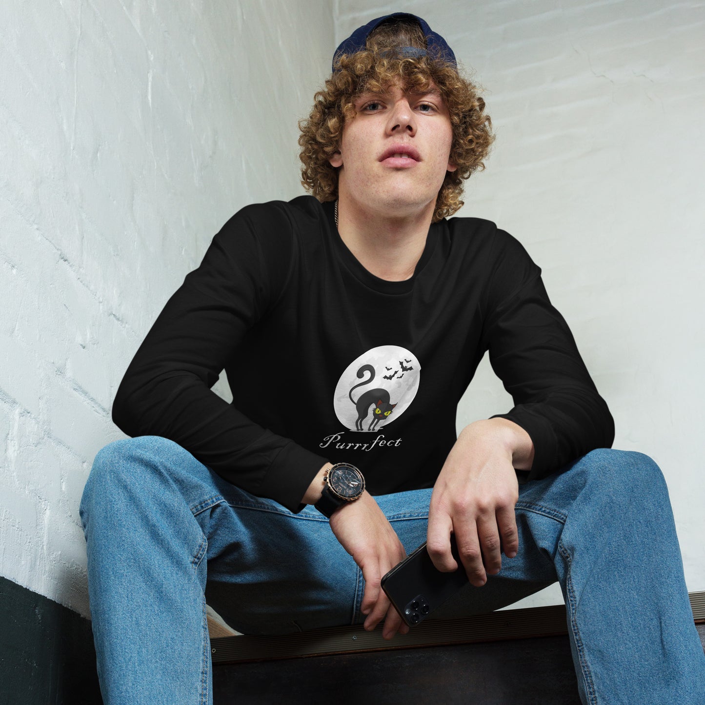 PURRRFECT UNISEX LONG SLEEVE TEE
