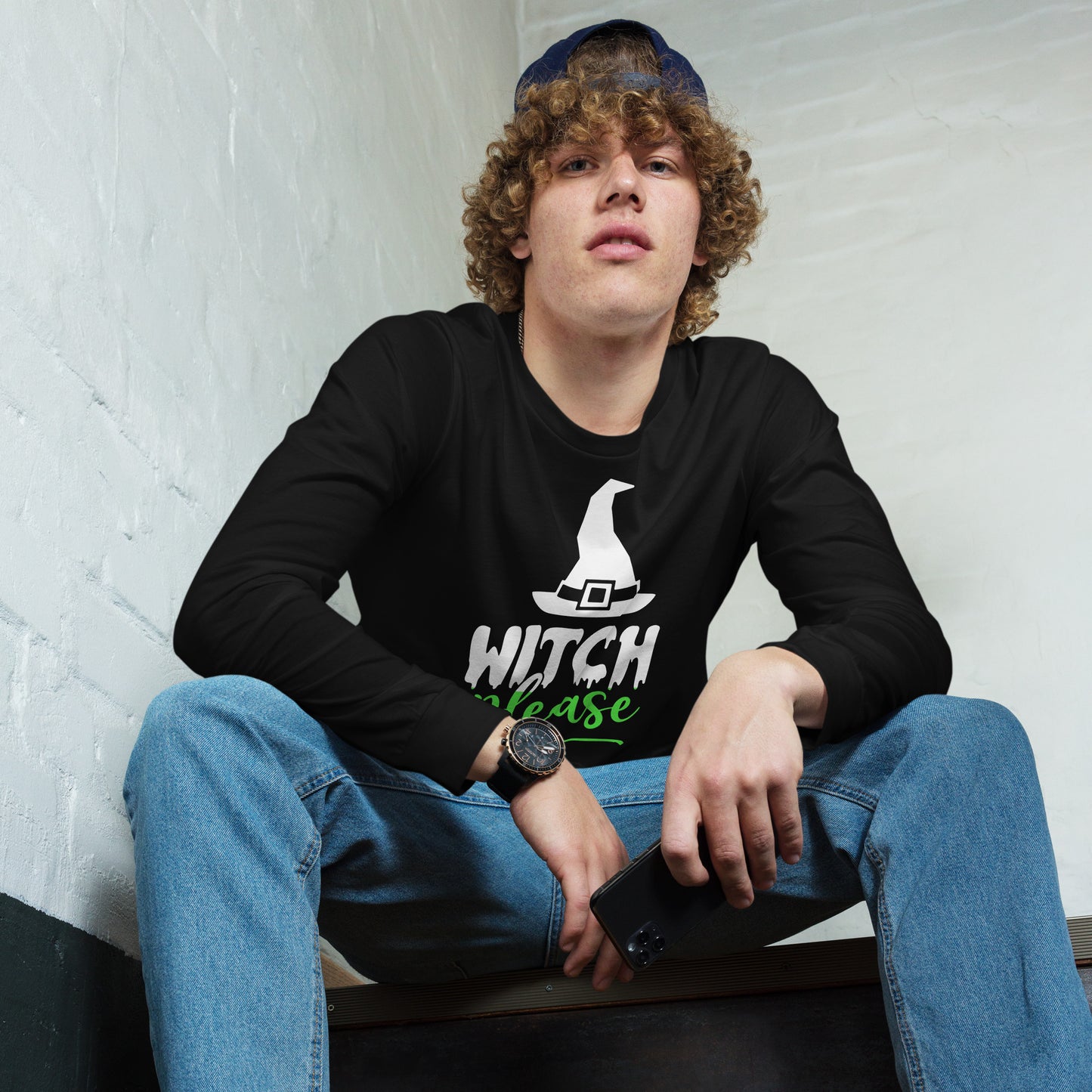 WITCH PLEASE UNISEX LONG SLEEVE TEE