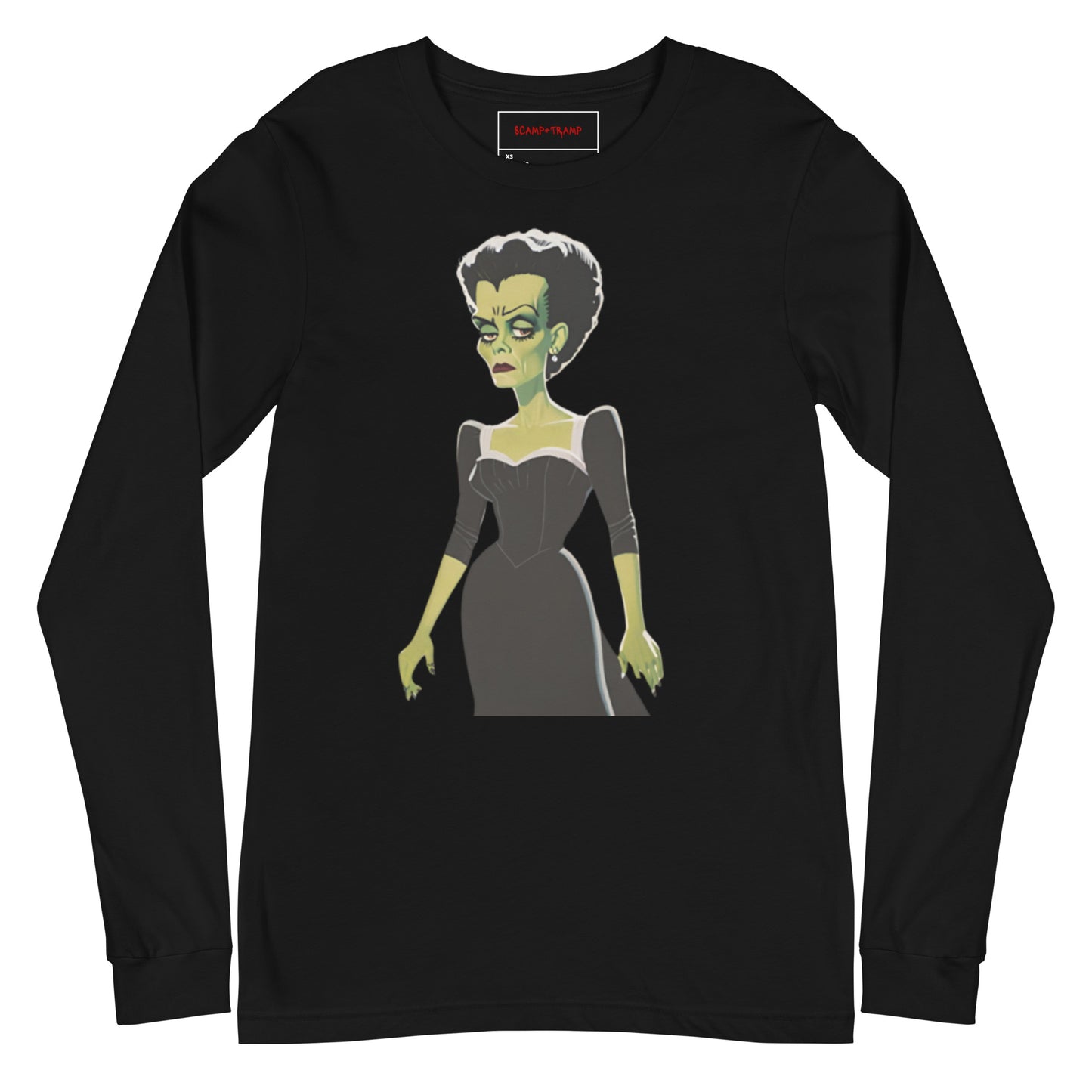 BLACK DRESS LONG SLEEVE TEE
