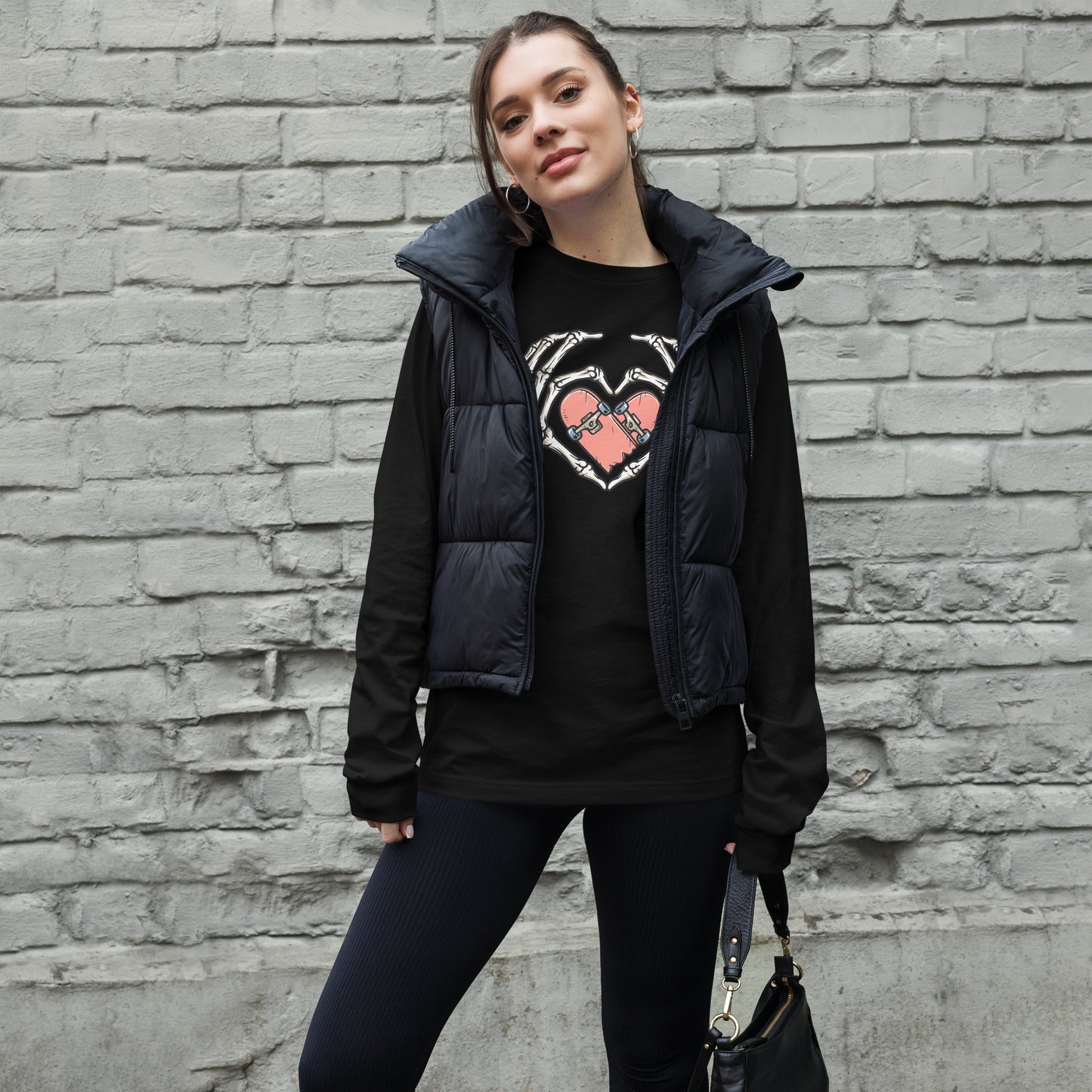SKATEBOARD HEART UNISEX LONG SLEEVE TEE