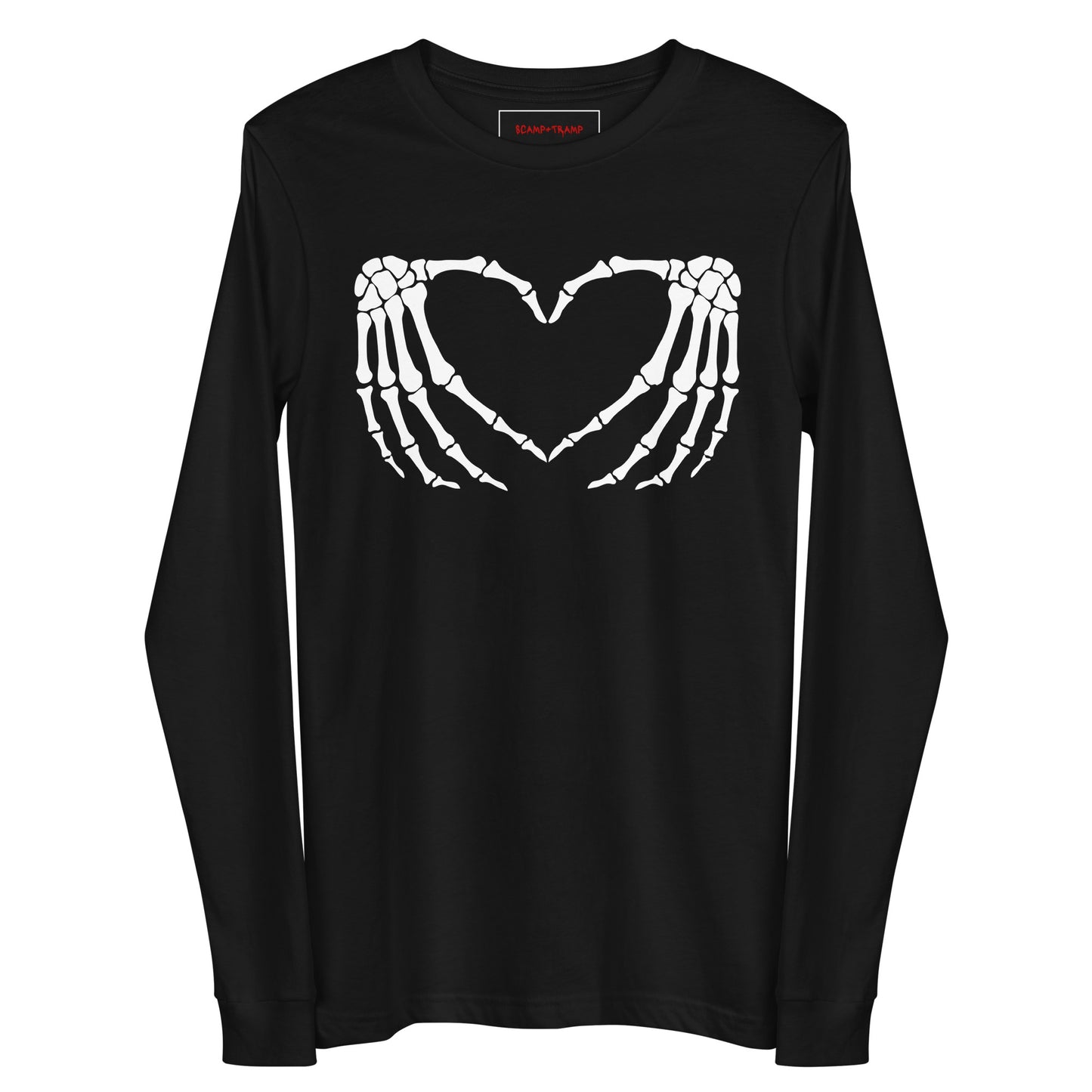 SKELETON HANDS HEART UNISEX LONG SLEEVE TEE